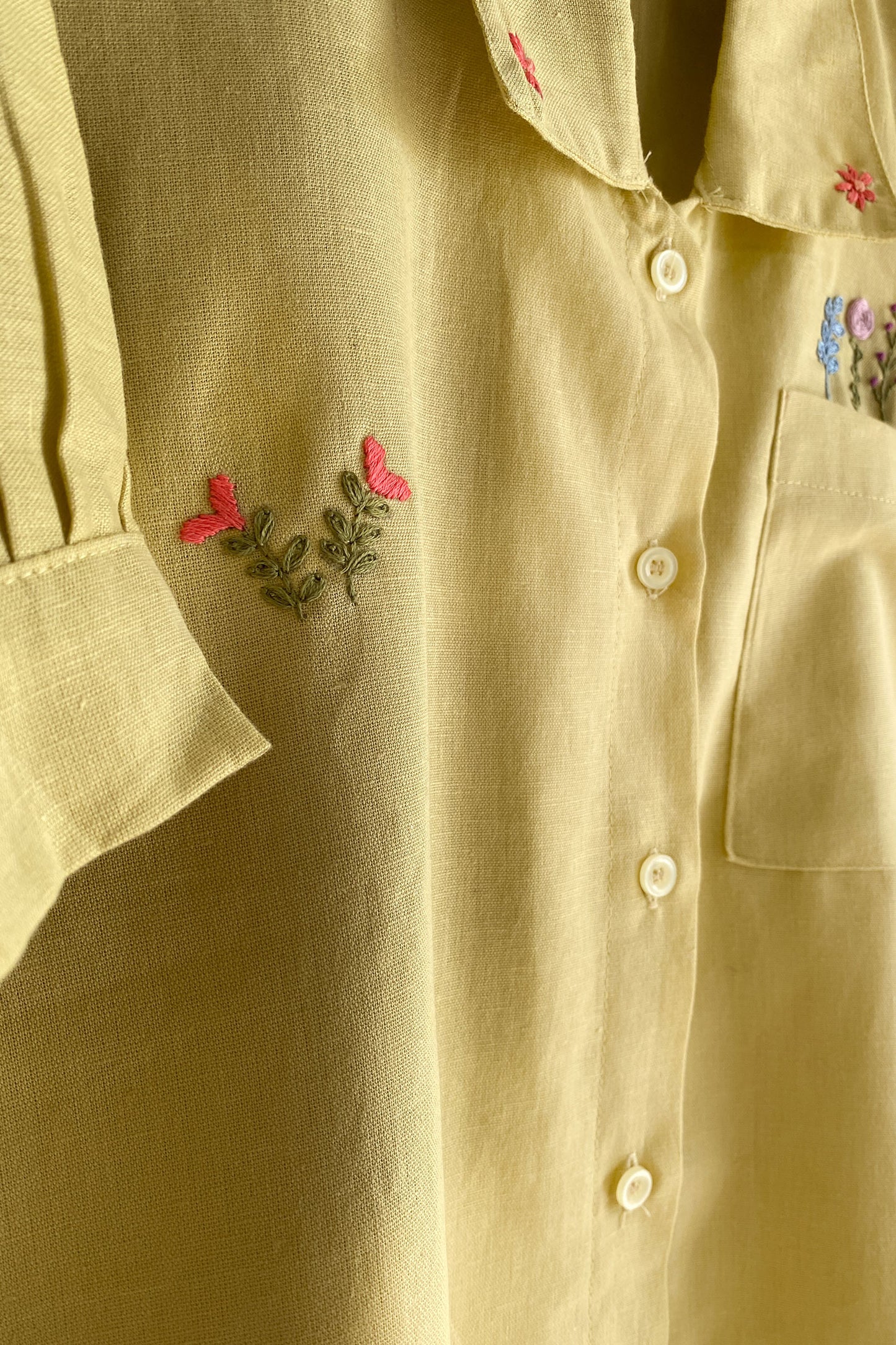 Golden Bloom Pocket Shirt (Unisex)