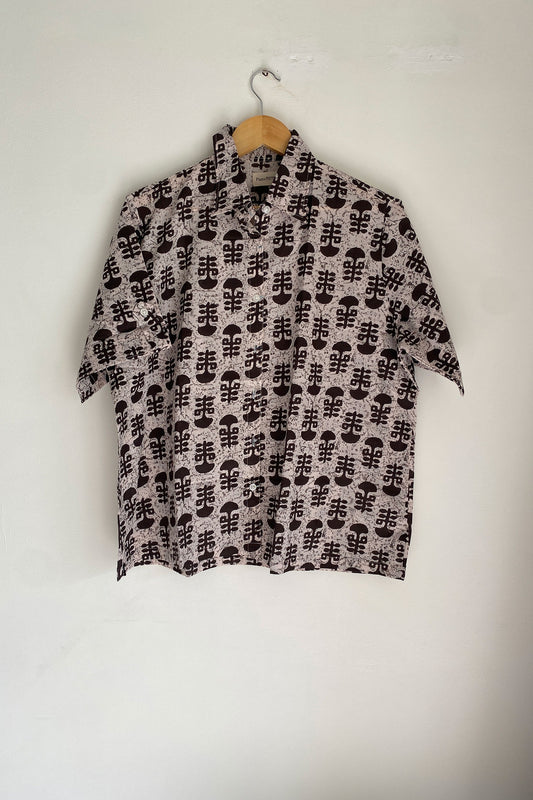 Grey White Dabu Shirt