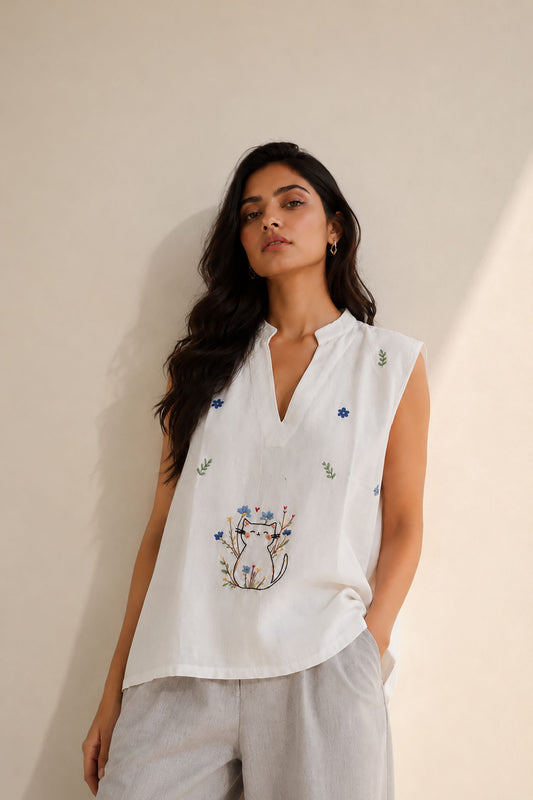 The Garden Cat Top
