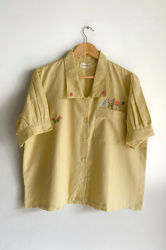 Golden Bloom Pocket Shirt (Unisex)