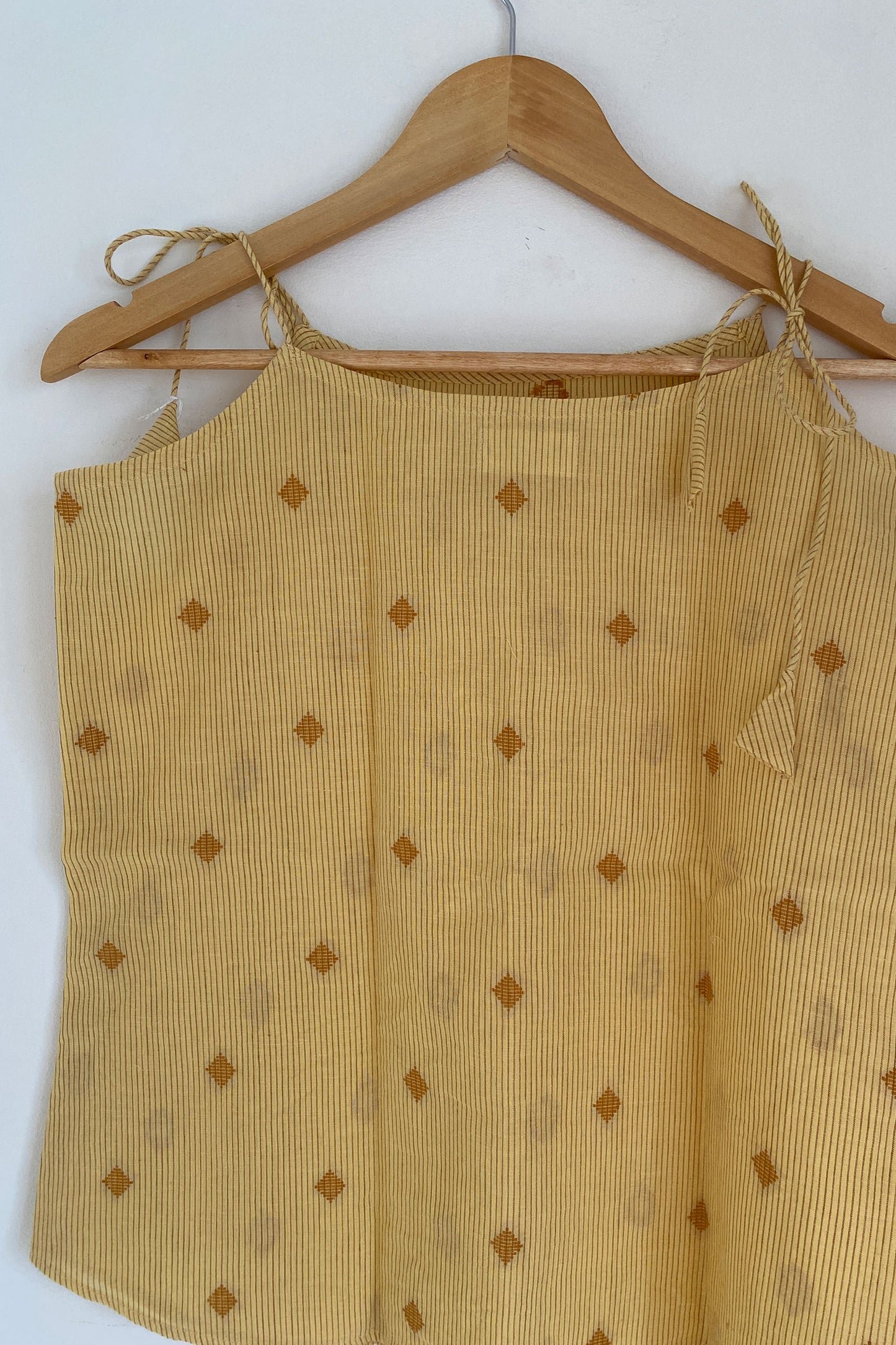 Yellow Striped Mul Cotton Top