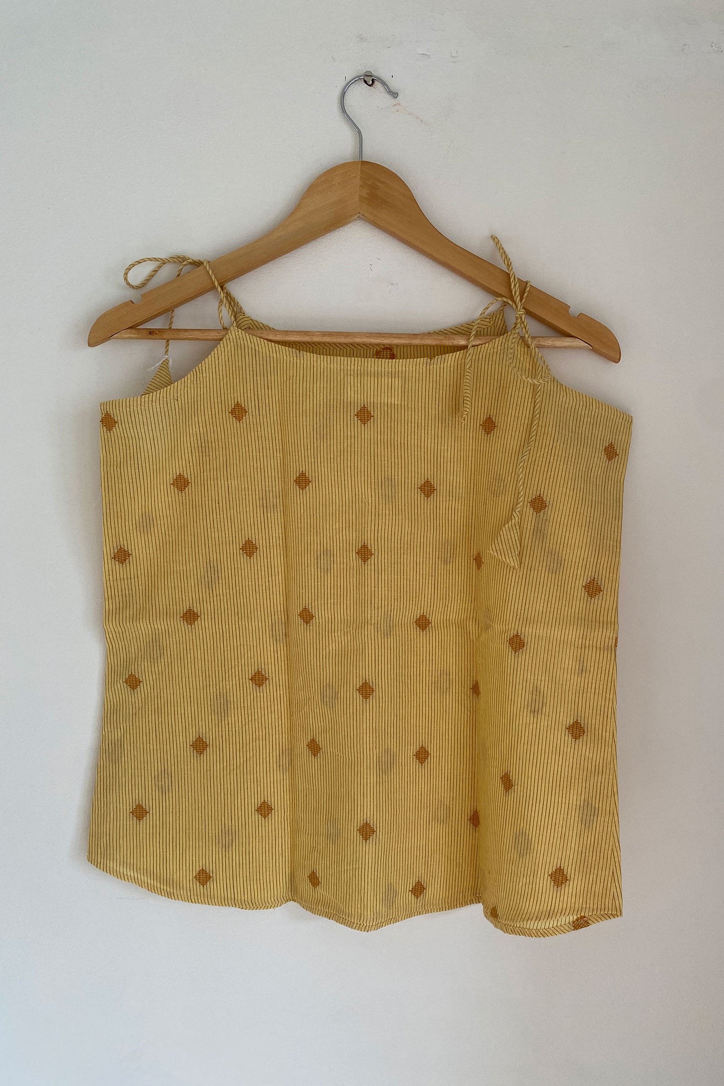 Yellow Striped Mul Cotton Top