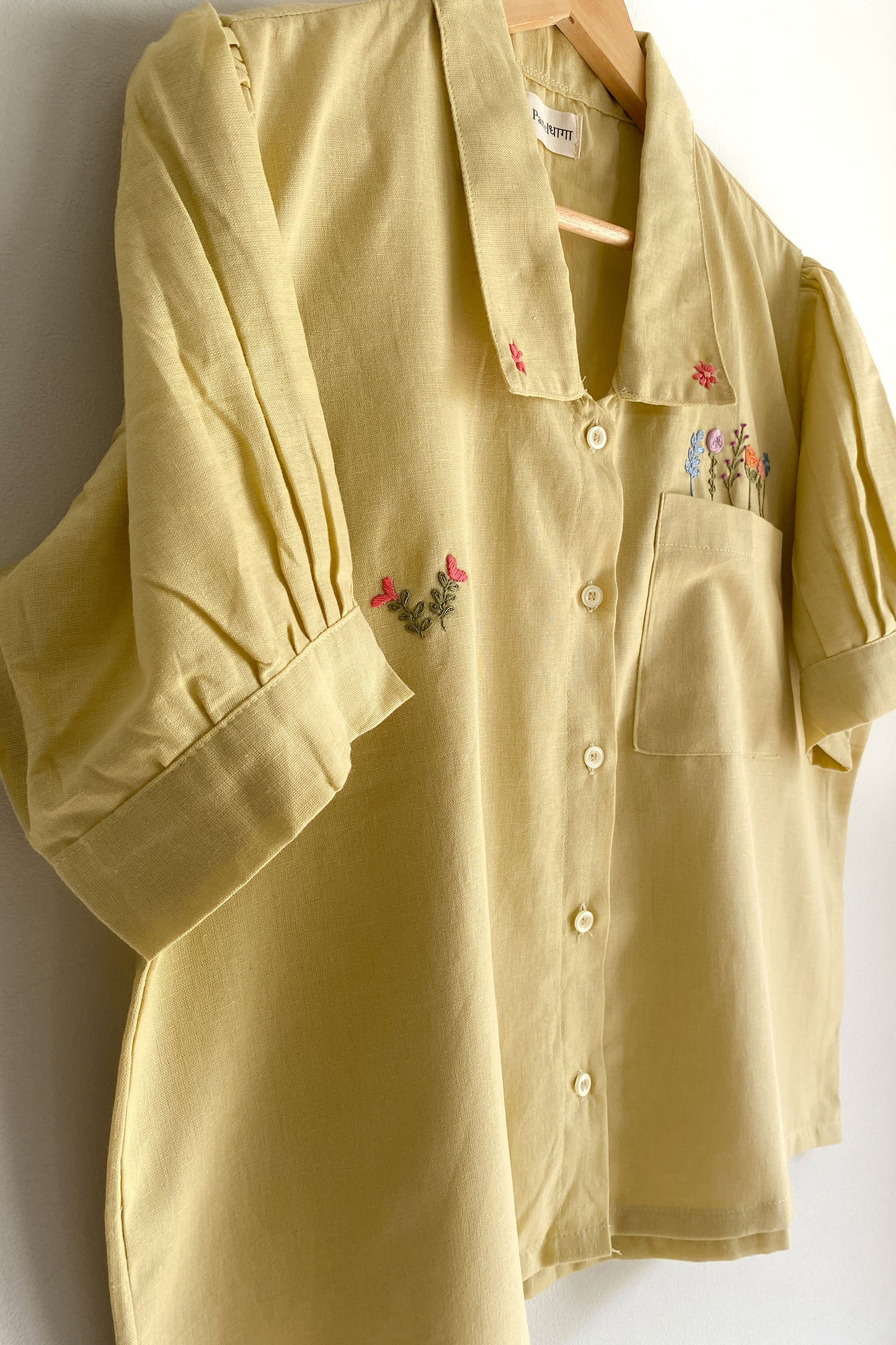 Golden Bloom Pocket Shirt (Unisex)