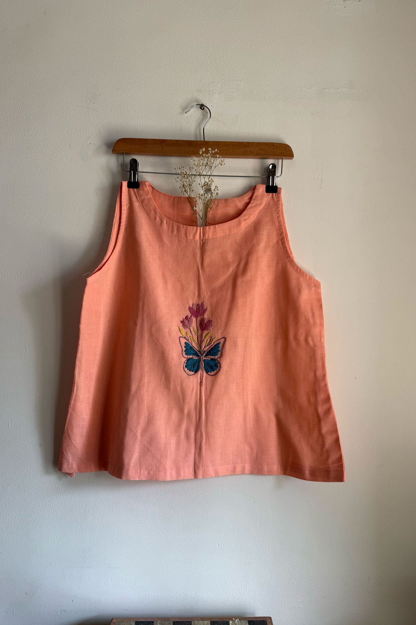 Peach Papillon Top