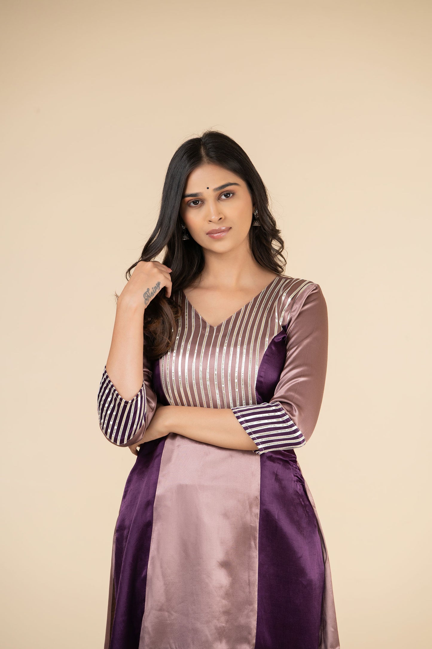 Lavender Lace Kurta Set
