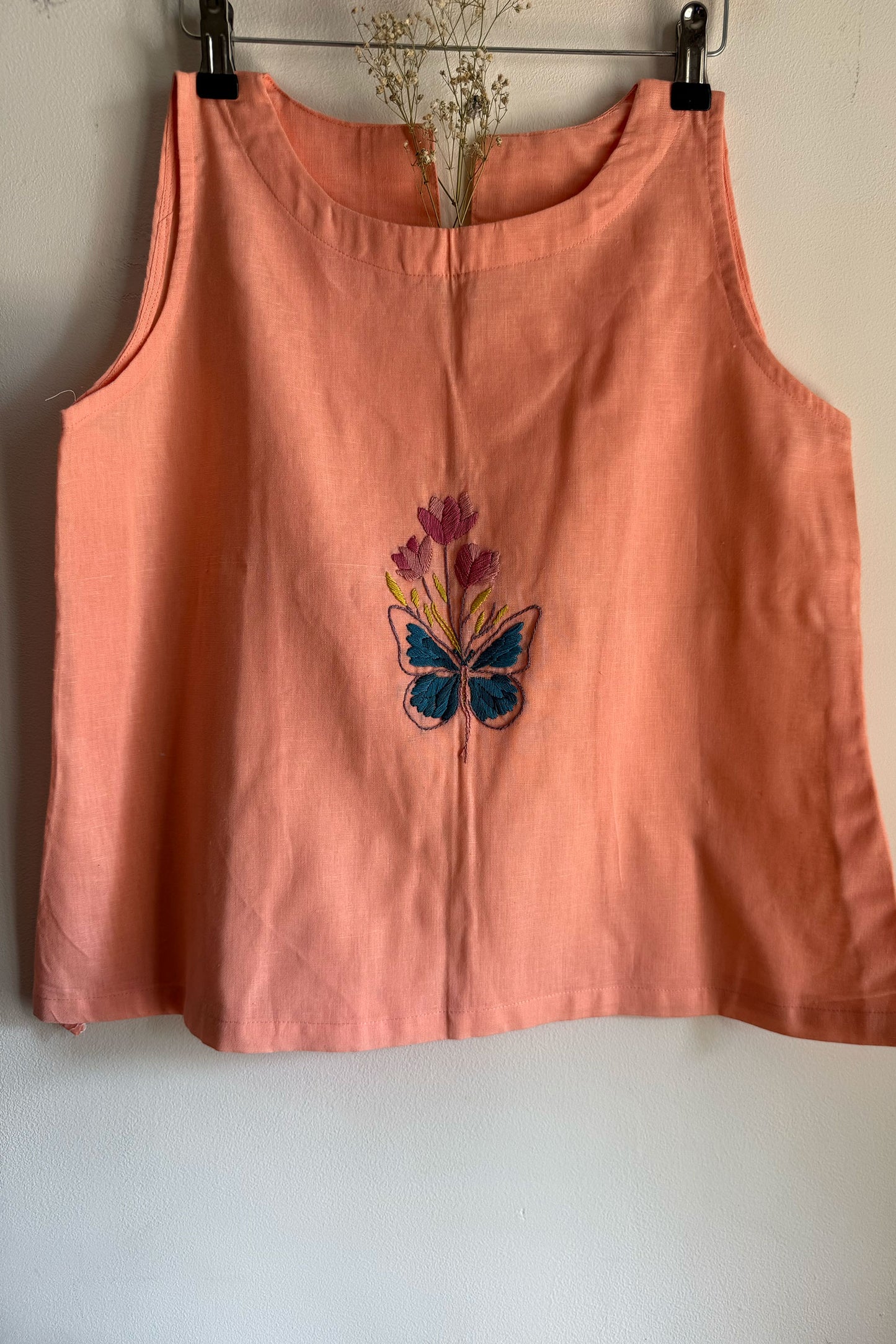 Peach Papillon Top