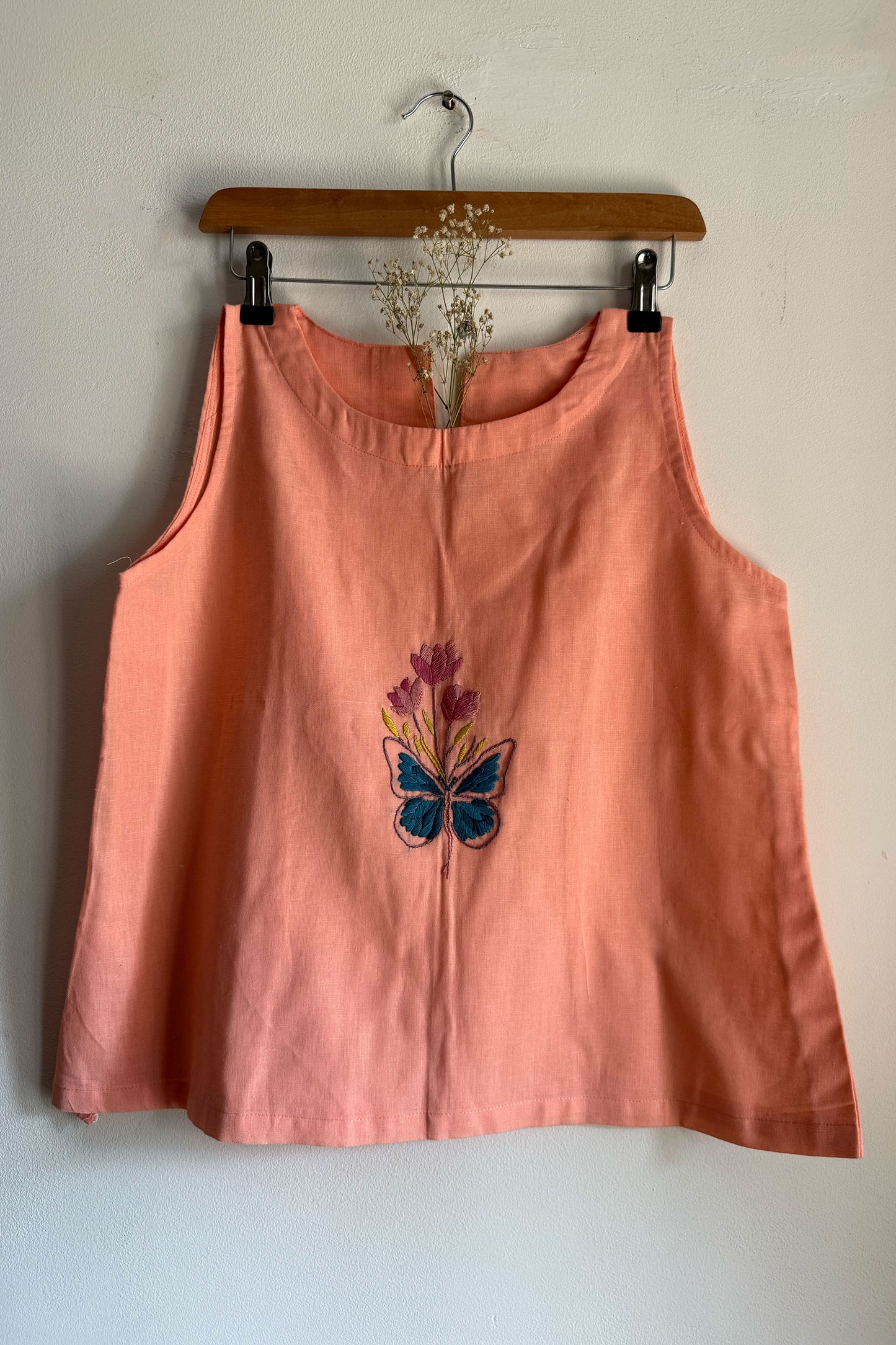 Peach Papillon Top