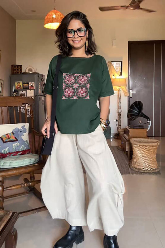 Emerald Bloom Top