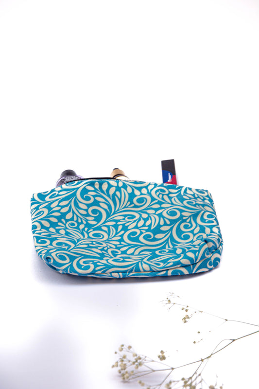Blue Floral Daily Essential Small Pouch