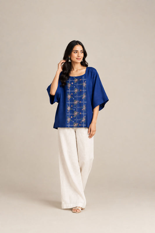 Cobalt Bloom Top