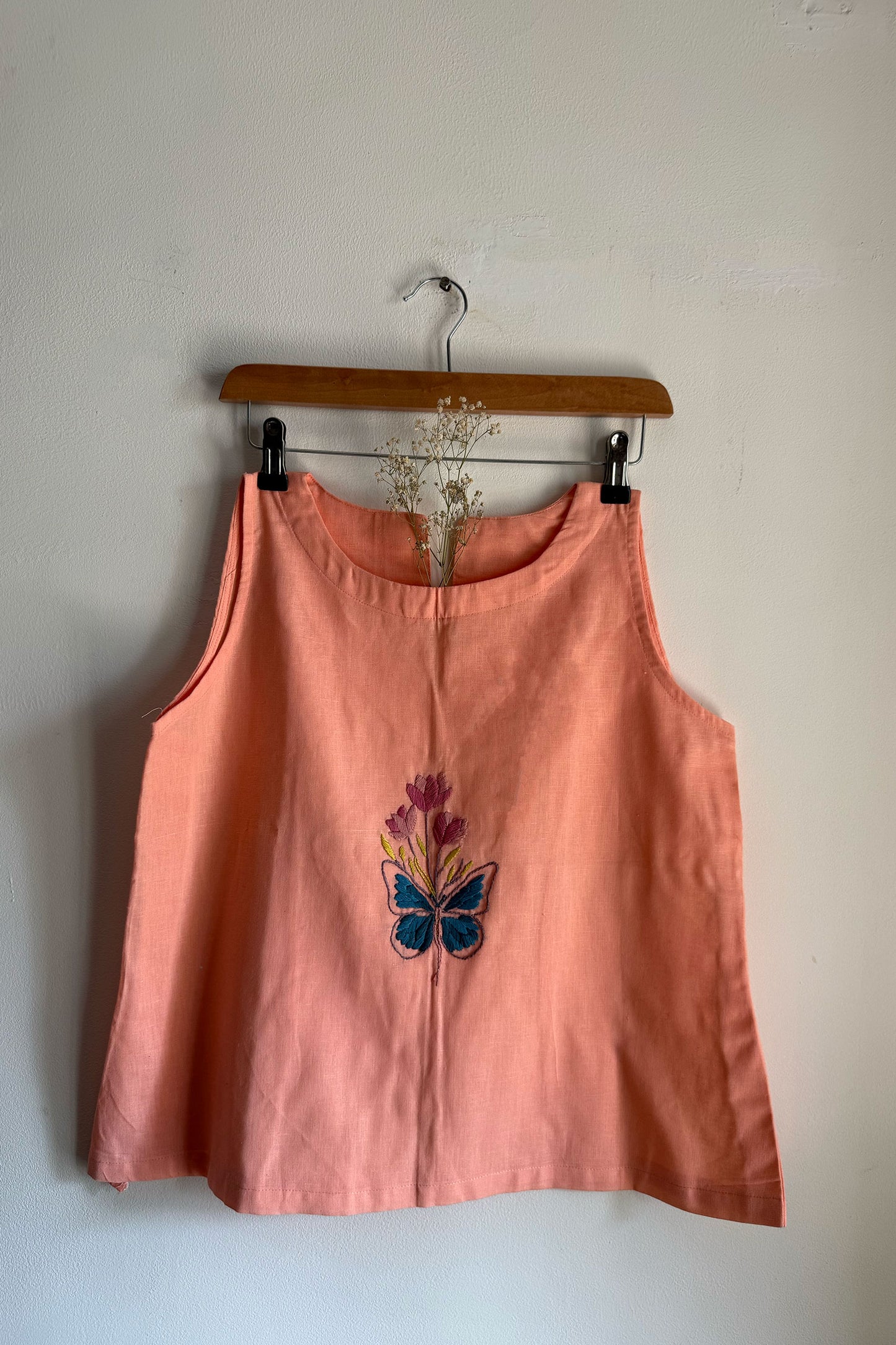 Peach Papillon Top
