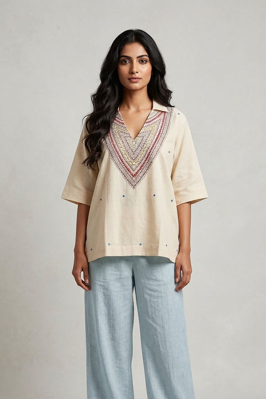 Ivory Boho Top