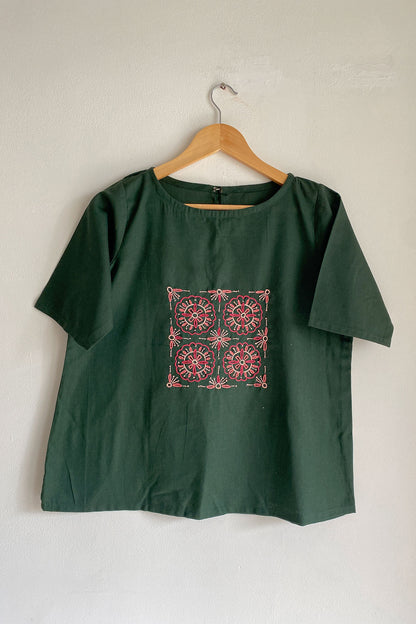 Emerald Bloom Top