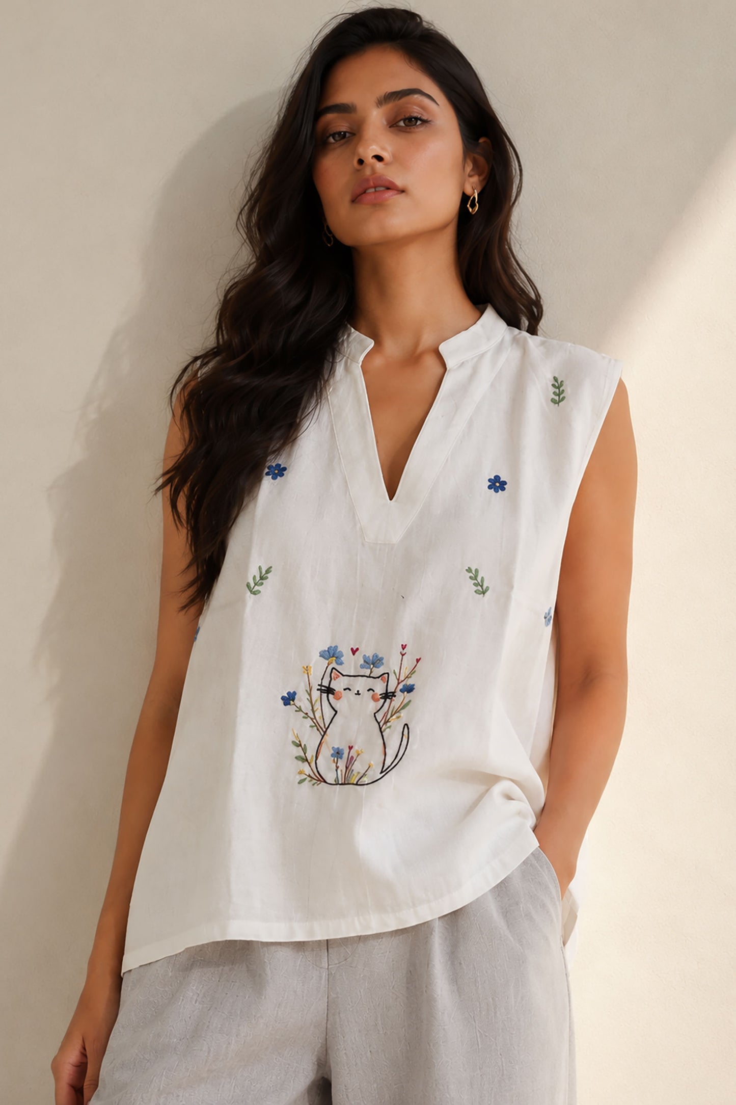 The Garden Cat Top