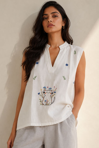 The Garden Cat Top