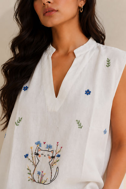 The Garden Cat Top