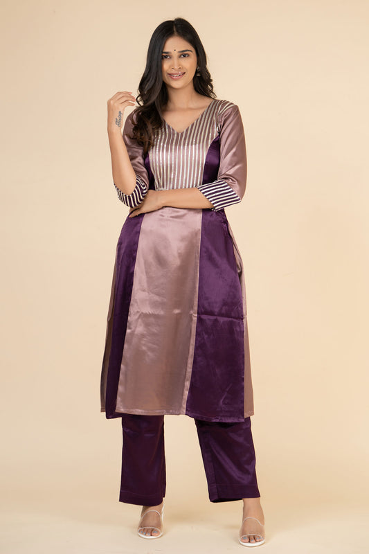 Lavender Lace Kurta Set