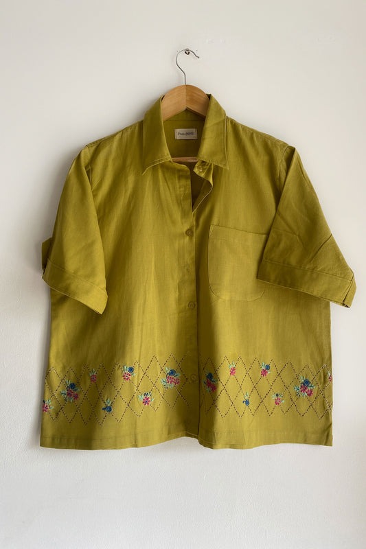 Florentina Yellow Cotton Shirt (Unisex)