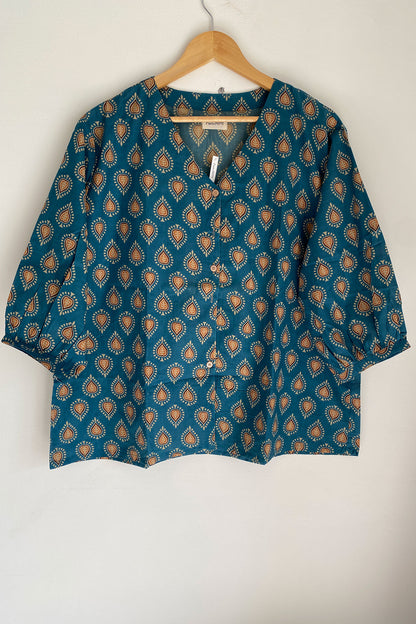 Blue Heart Butta V-neck Shirt