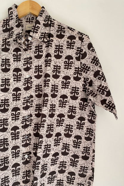 Grey White Dabu Shirt