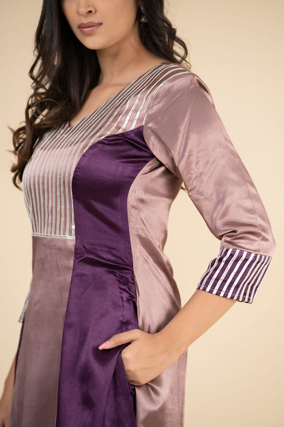Lavender Lace Kurta Set