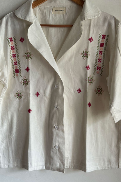 Petal Whisper Ivory Shirt