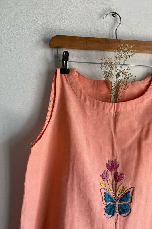 Peach Papillon Top