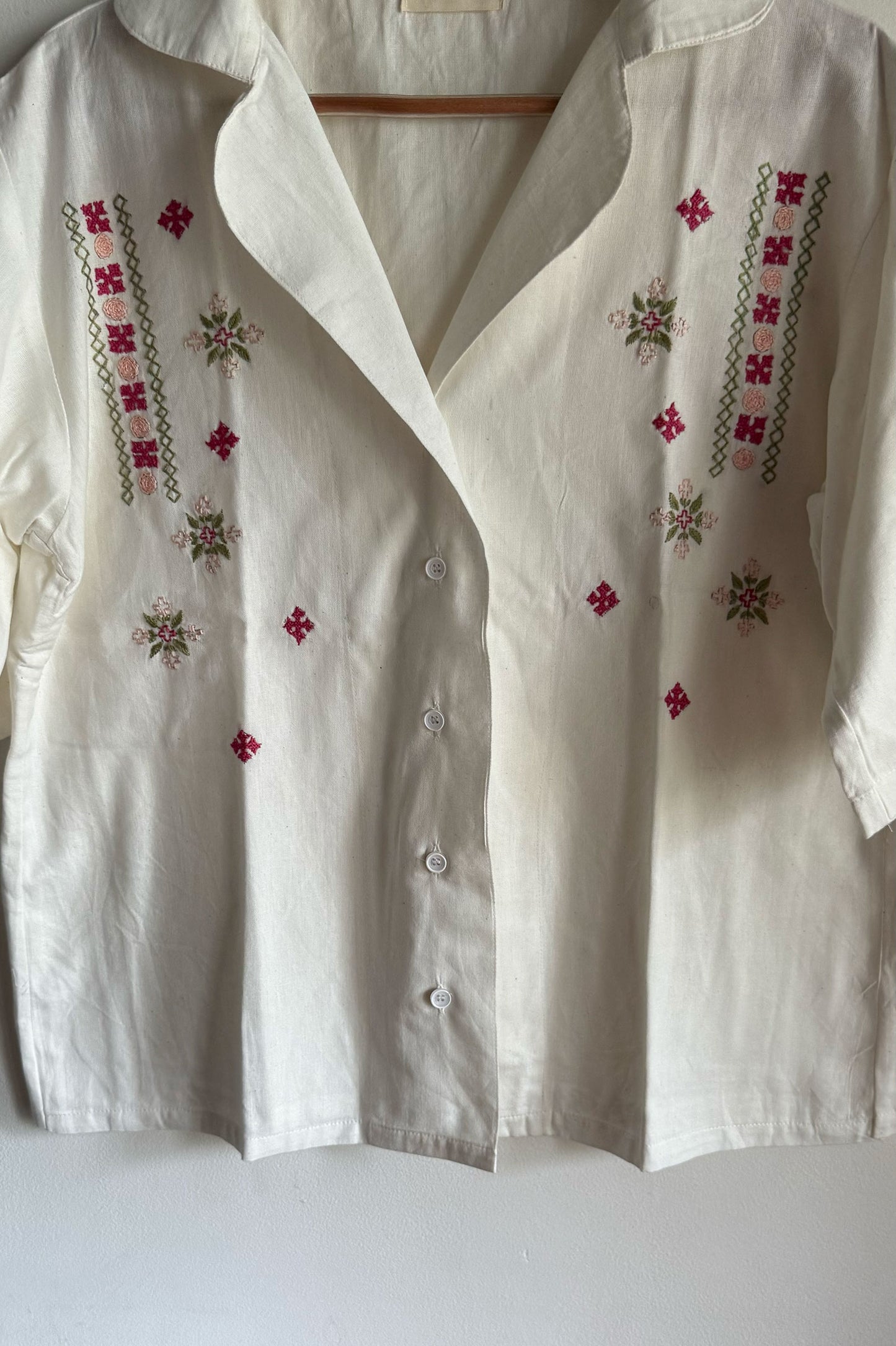 Petal Whisper Ivory Shirt
