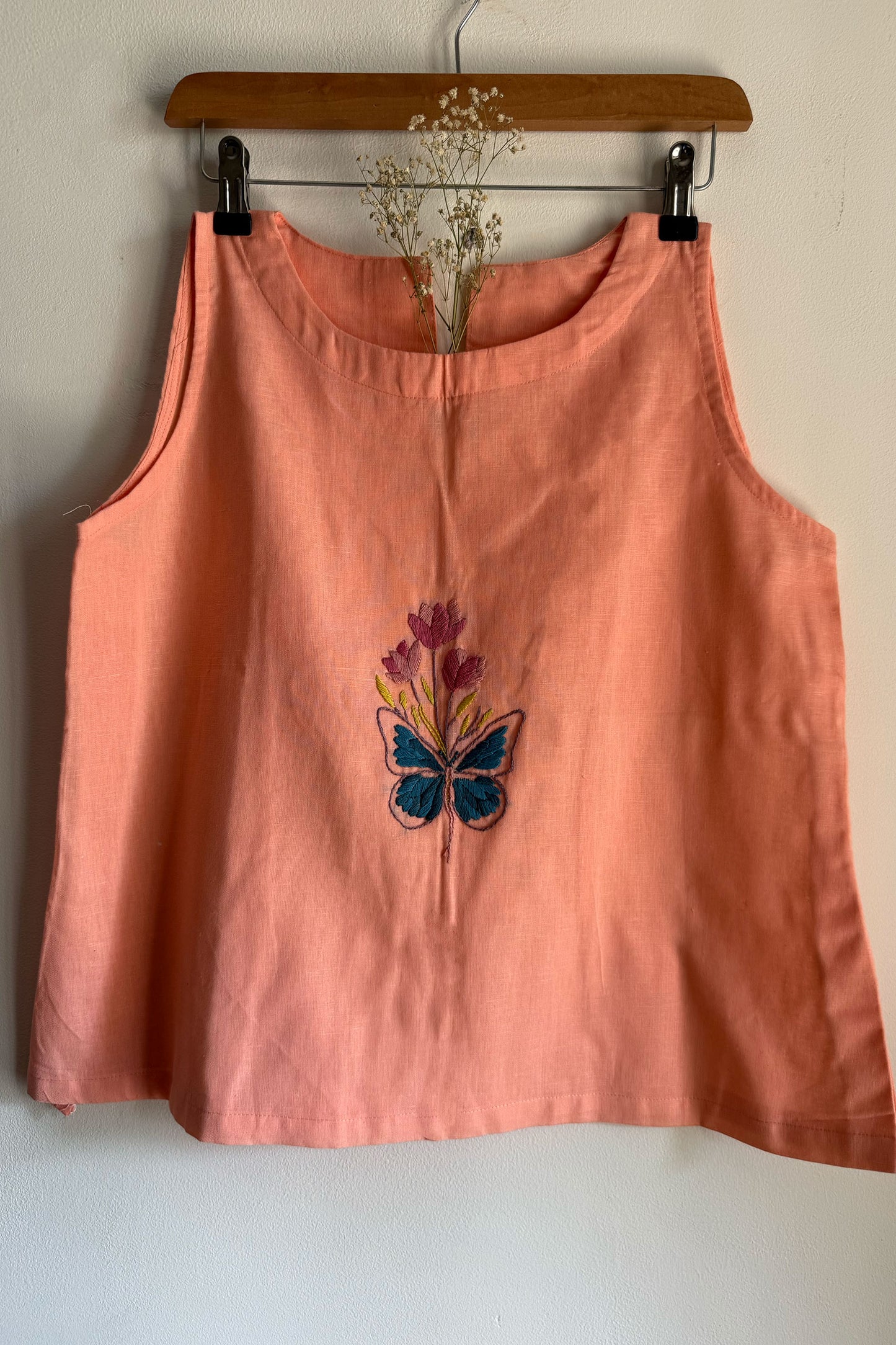 Peach Papillon Top
