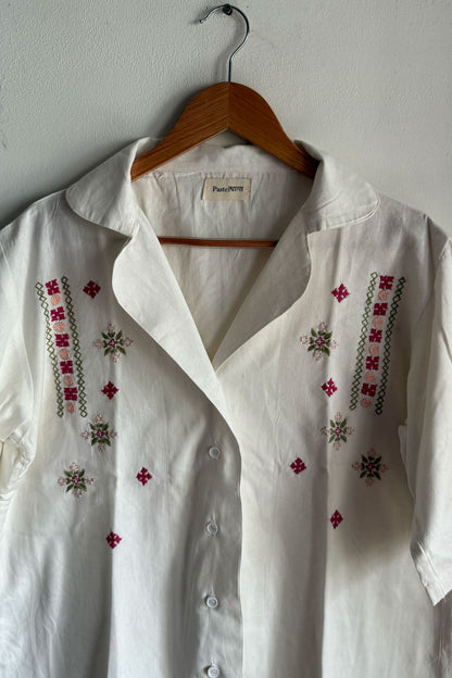 Petal Whisper Ivory Shirt