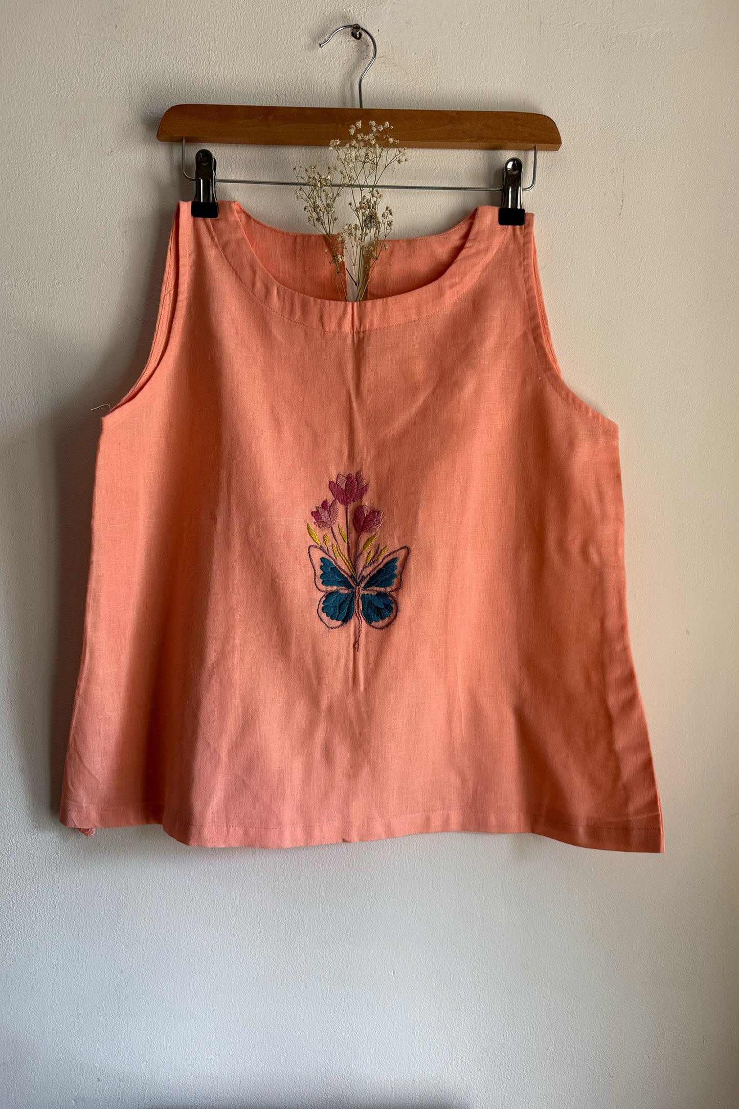Peach Papillon Top
