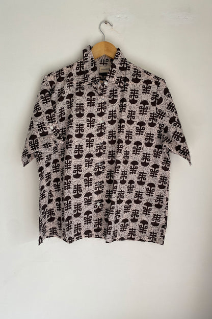 Grey White Dabu Shirt