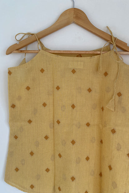 Yellow Striped Mul Cotton Top
