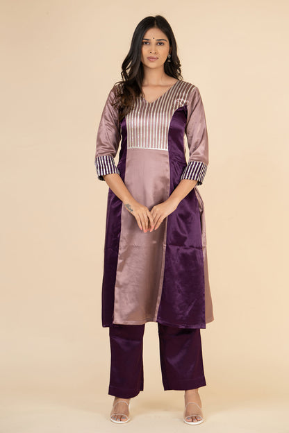 Lavender Lace Kurta Set