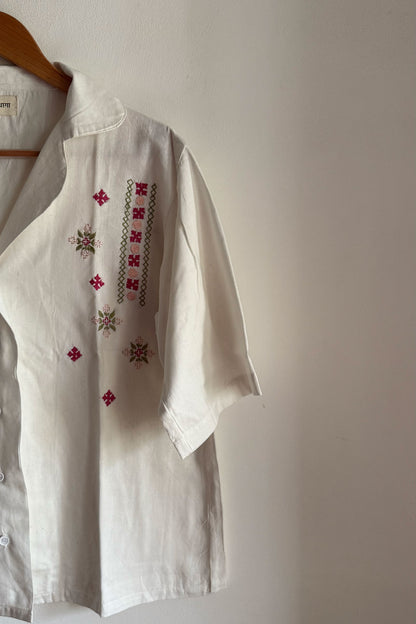 Petal Whisper Ivory Shirt