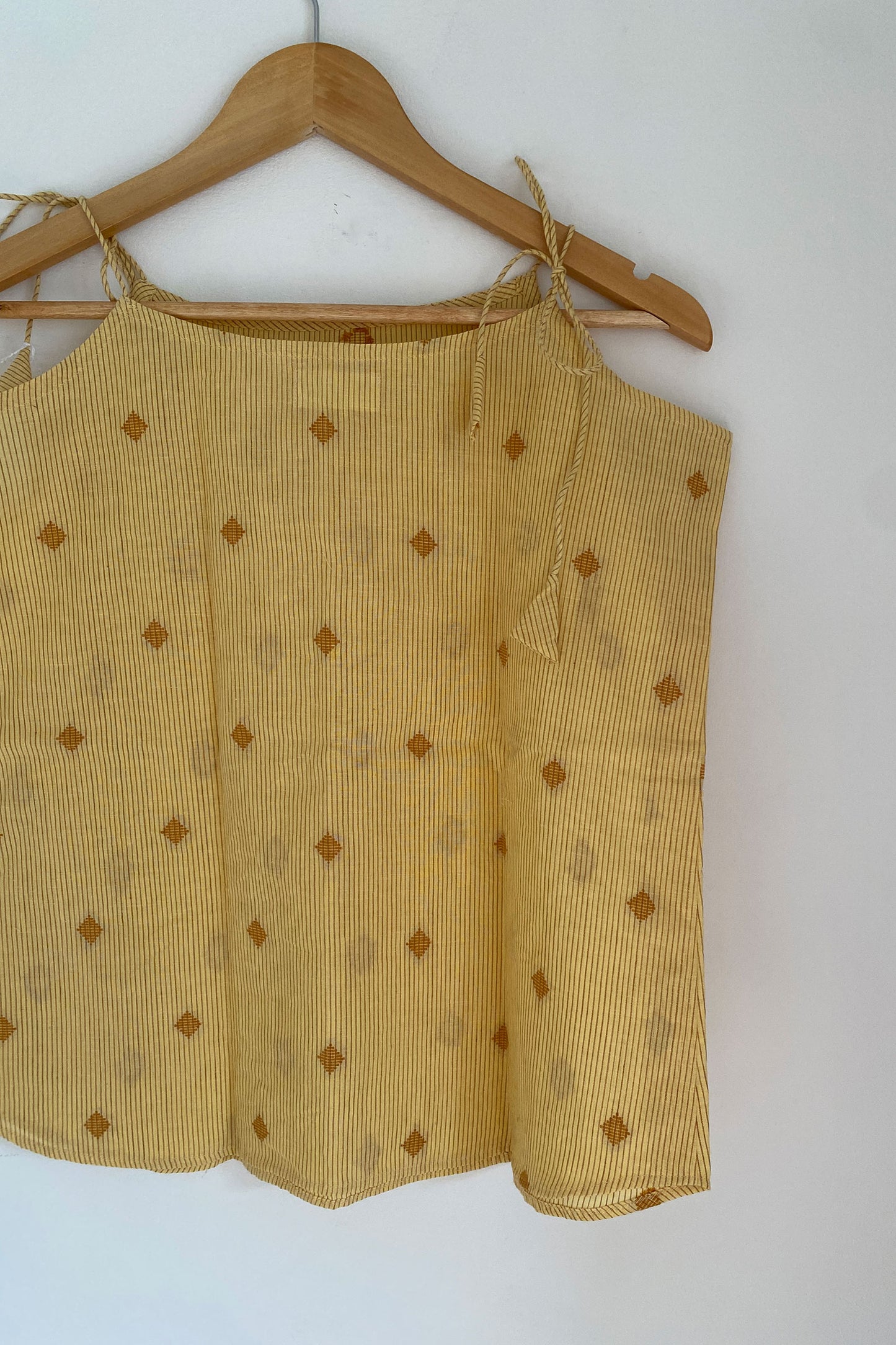 Yellow Striped Mul Cotton Top
