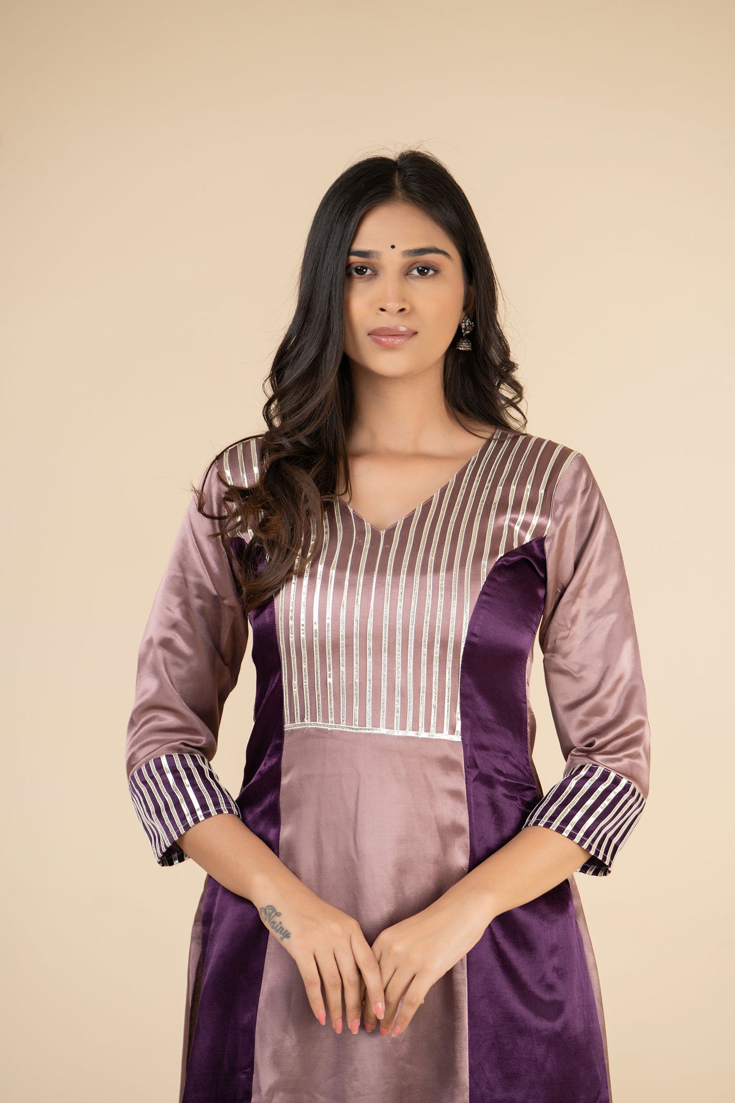 Lavender Lace Kurta Set