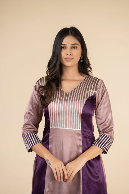 Lavender Lace Kurta Set
