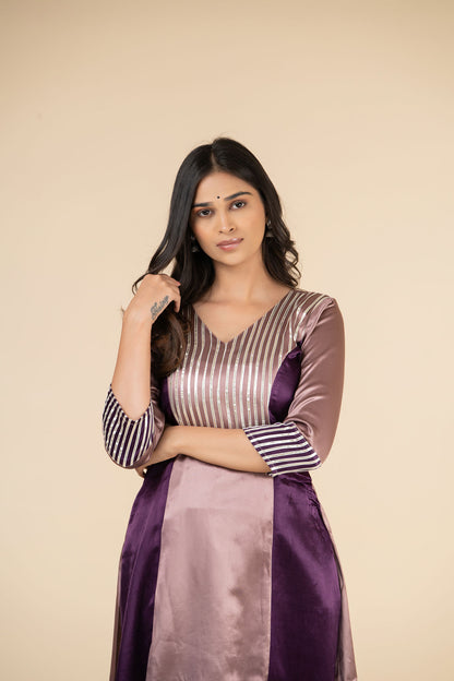 Lavender Lace Kurta Set