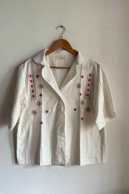 Petal Whisper Ivory Shirt