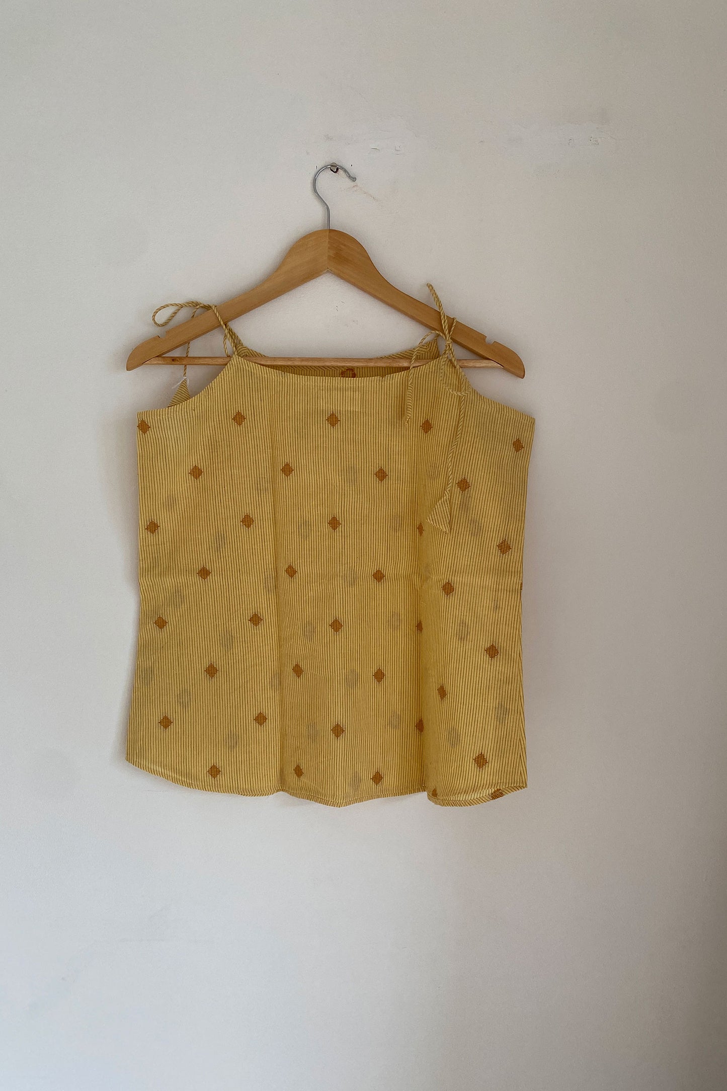 Yellow Striped Mul Cotton Top
