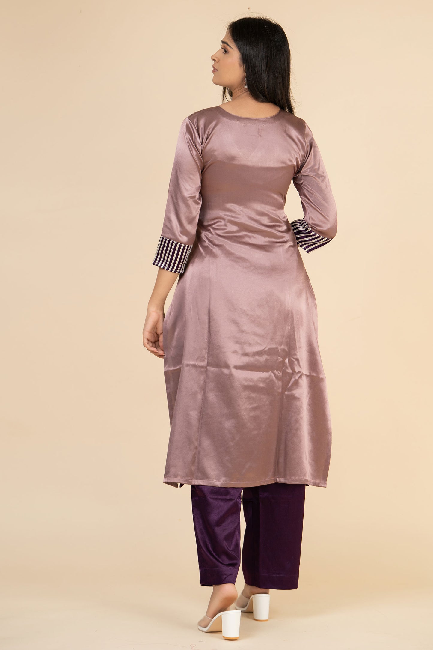 Lavender Lace Kurta Set