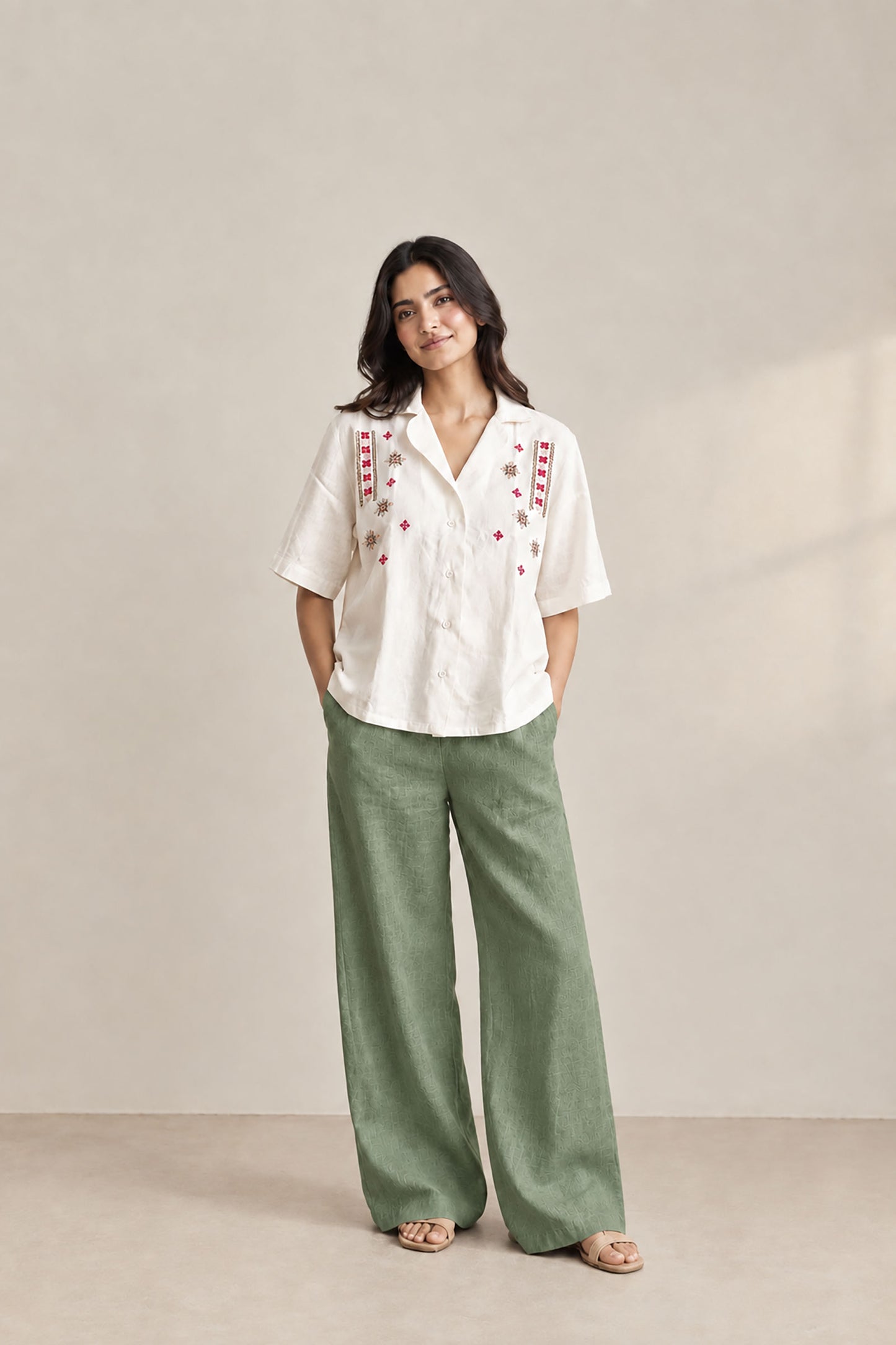 Petal Whisper Ivory Shirt