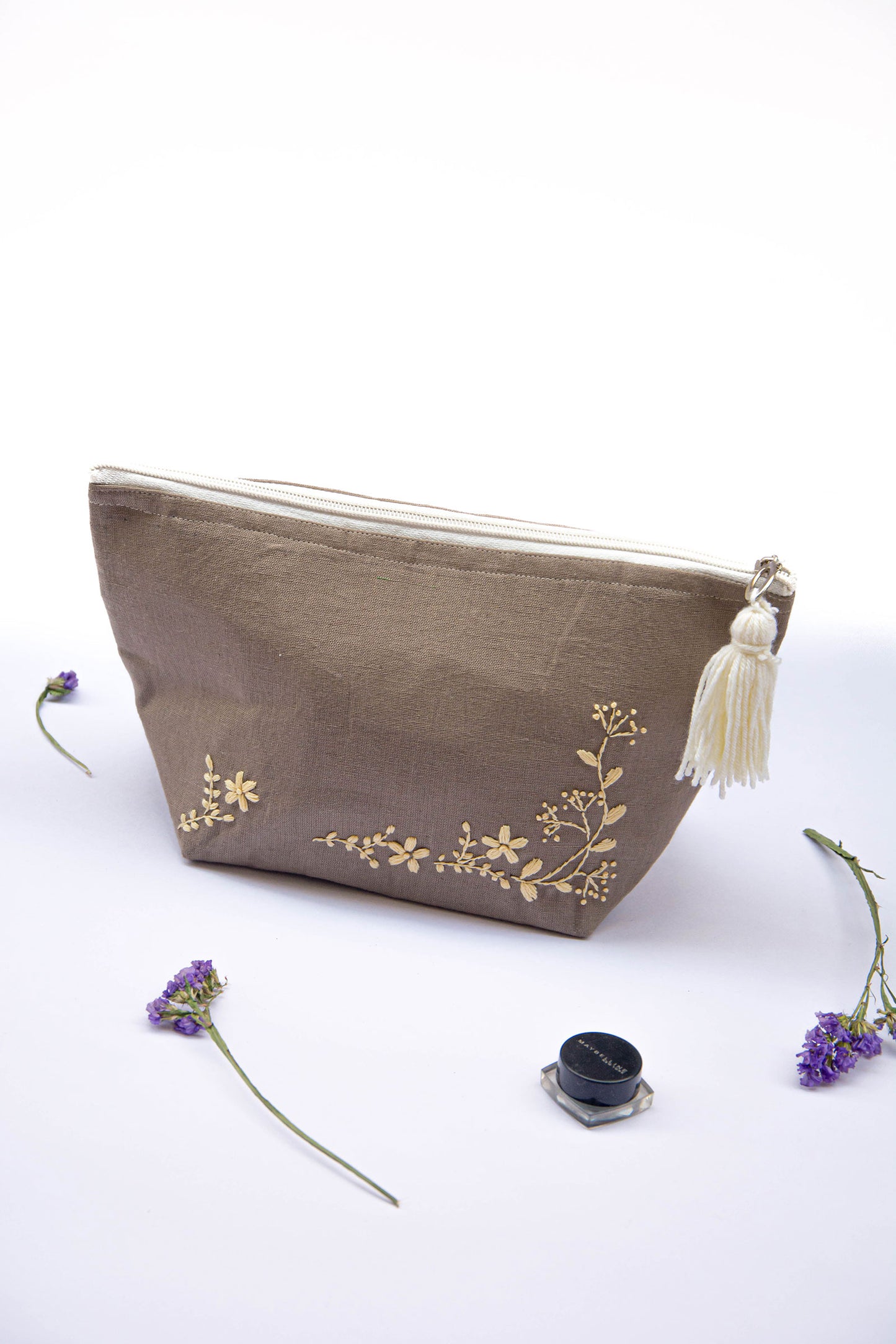 Cedar Floral Embroidery Multi Purpose Big Pouch