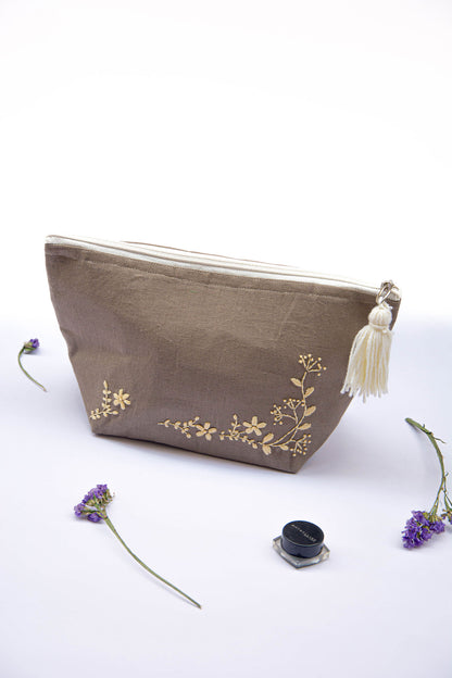 Cedar Floral Embroidery Multi Purpose Big Pouch