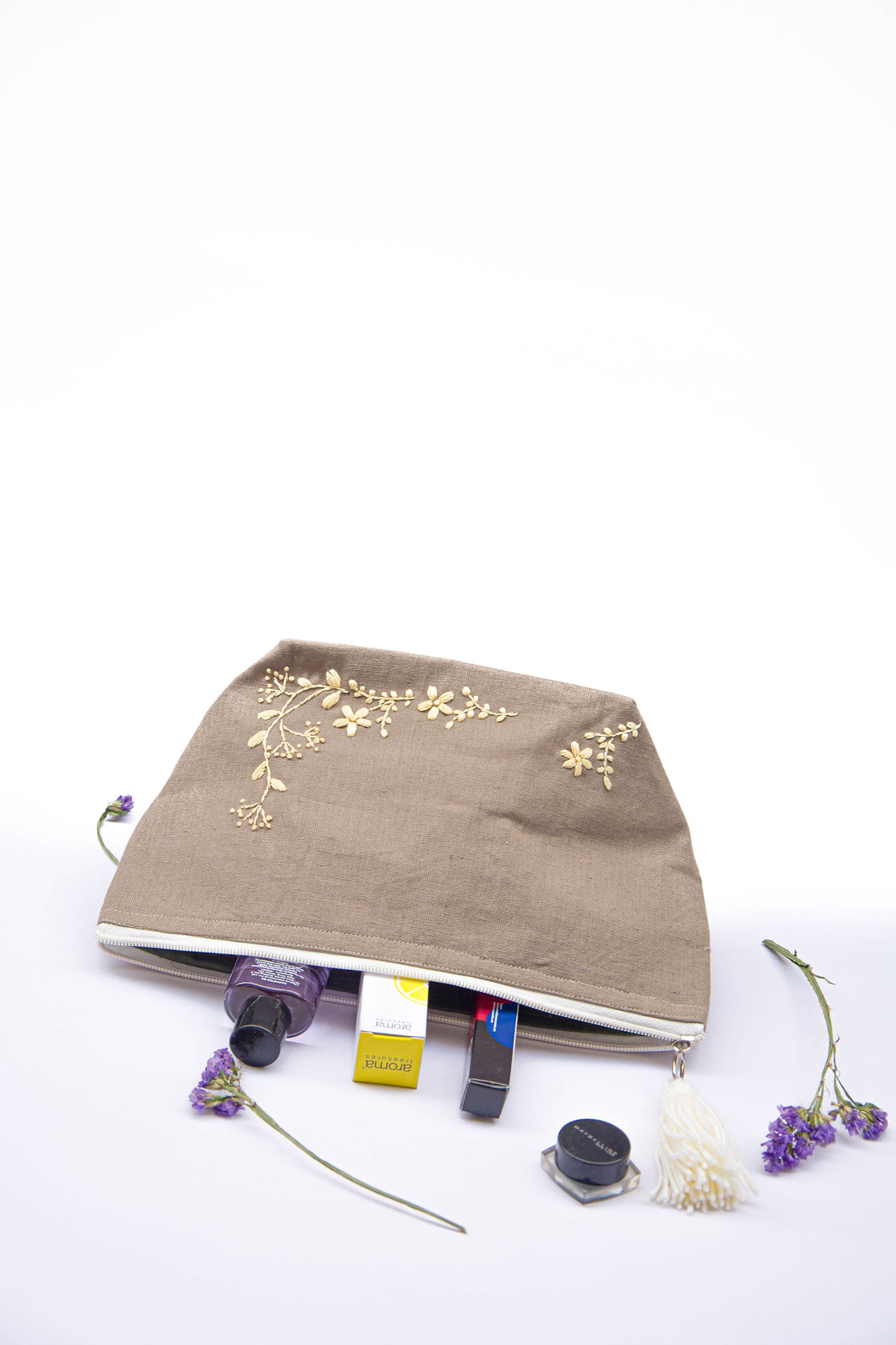 Cedar Floral Embroidery Multi Purpose Big Pouch