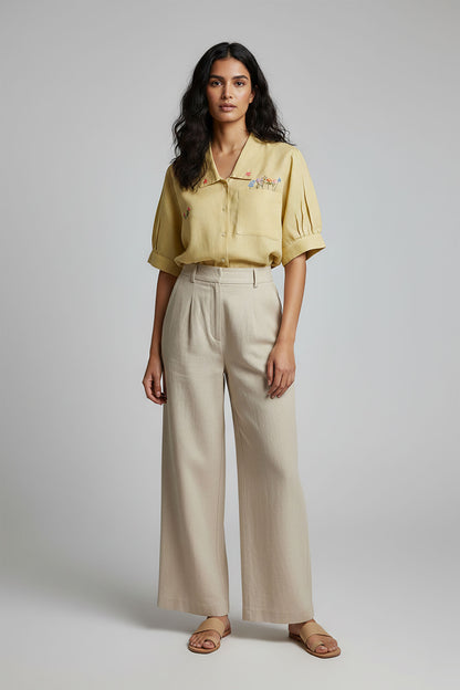 Golden Bloom Pocket Shirt