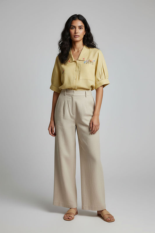 Golden Bloom Pocket Shirt