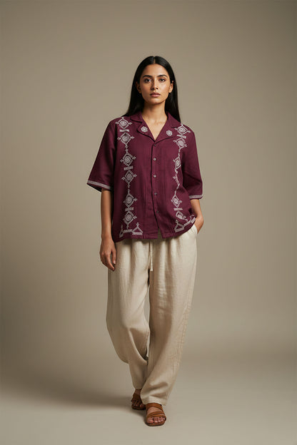 Plum Pattern Shirt