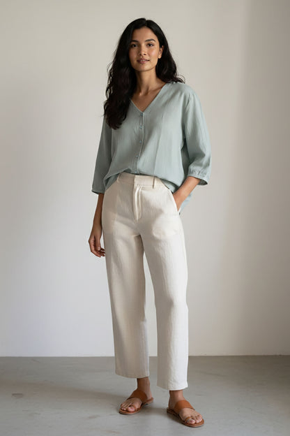 Powder Blue Relaxed Fit Shirt